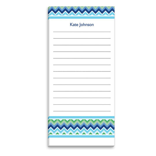 Blue Chevron List Notepad